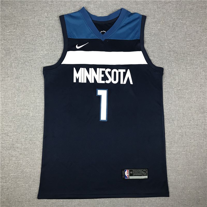 Men Minnesota Timberwolves #1 Edwards Blue 2021 Nike Game NBA Jersey